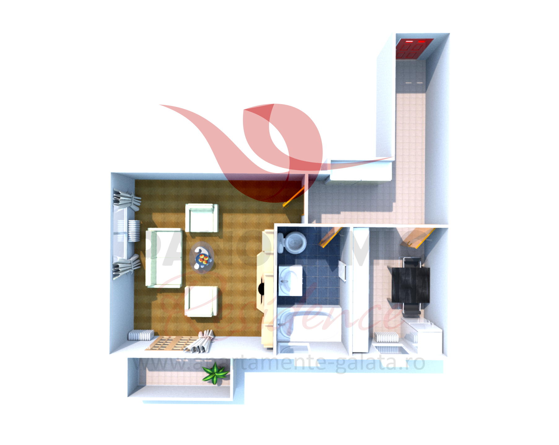 Apartament 1 camera tip F